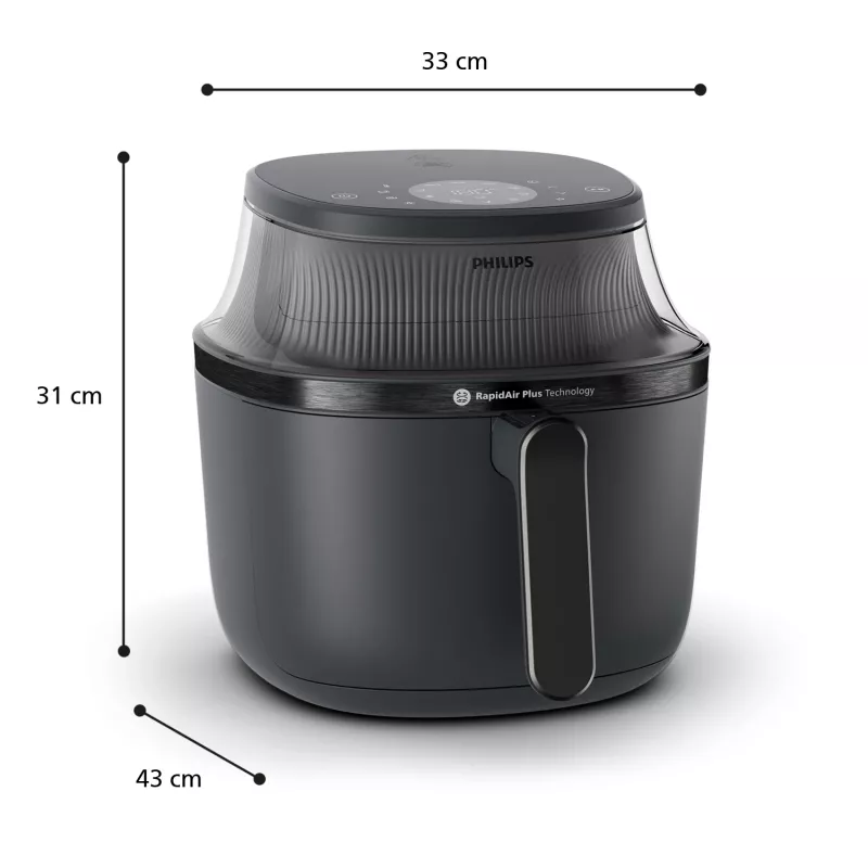 Hot air fryer Philips 3000 series NA330/00 — 6.2 L, 1700 W, touch LED, black