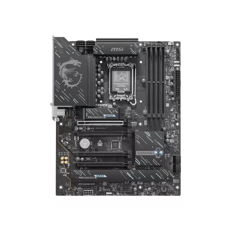 Motherboard MSI Z890 Gaming WiFi — Intel Z890 ATX, LGA1851 (S1851), DDR5, 4x DIMM, Wi‑Fi 7, 2.5GbE, 3x M.2