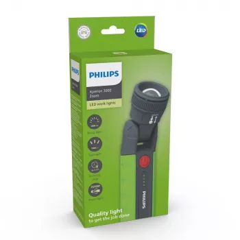 Philips Xperion 3000 LUMX30ZOOMX1 Zoom, LED, 1000 lm, 1000 lm, Green, Grey, Battery, 9 h