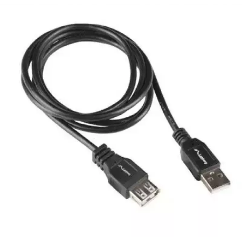 LANBERG USB-A to USB-A Cable 2.0, Male to Female, 1.8 m, black