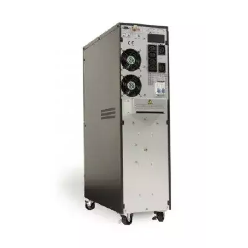 Uninterruptible Power Supply UPS Gembird EG-UPSO-6000 Double-conversion Online 6 kVA 6000 W 6 AC outlets VRLA battery LCD black tower