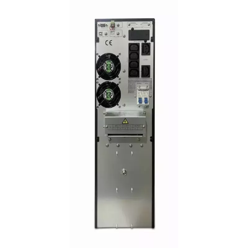 Uninterruptible Power Supply UPS Gembird EG-UPSO-6000 Double-conversion Online 6 kVA 6000 W 6 AC outlets VRLA battery LCD black tower