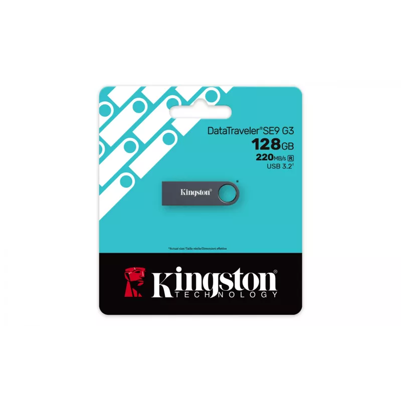 Kingston Technology DataTraveler 128GB SE9 G3 - Dark Nickel, 64 GB, USB Type-A, 3.2 Gen 1 (3.1 Gen 1), 220 MB/s, Capless, Black