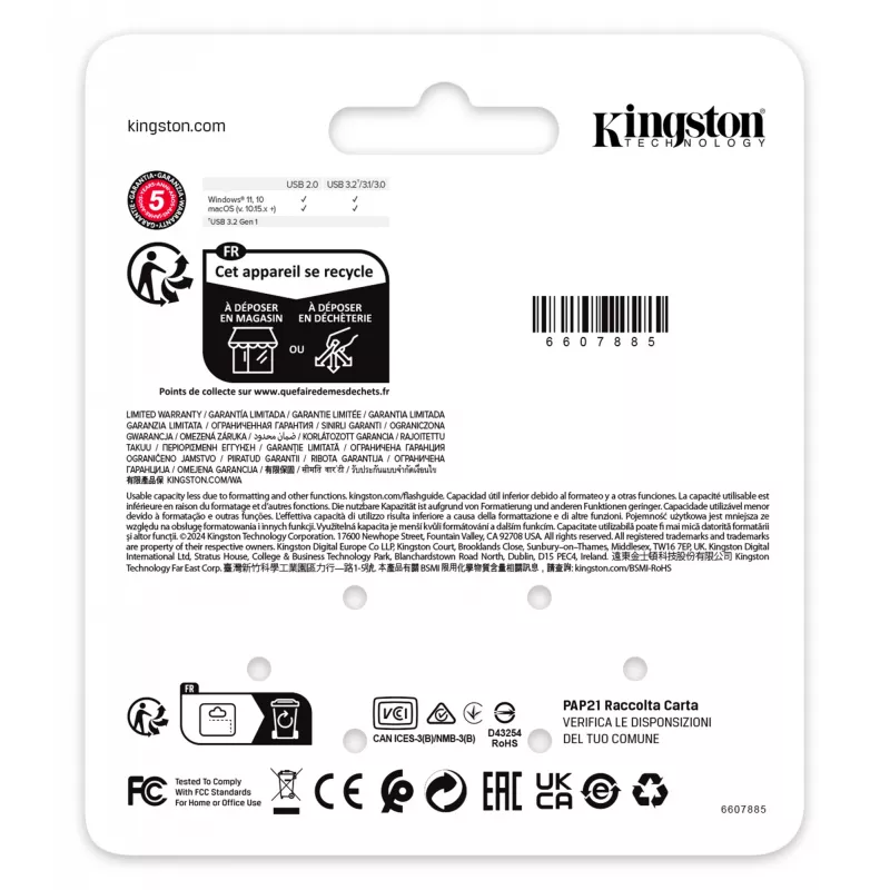 Kingston Technology DataTraveler 128GB SE9 G3 - Dark Nickel, 64 GB, USB Type-A, 3.2 Gen 1 (3.1 Gen 1), 220 MB/s, Capless, Black