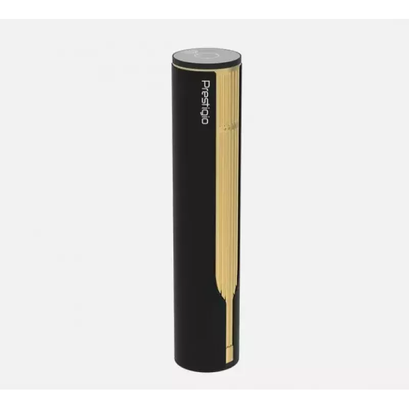Electric wine opener Prestigio PWO104GD, Black/Gold, height 228 mm, weight 350 g