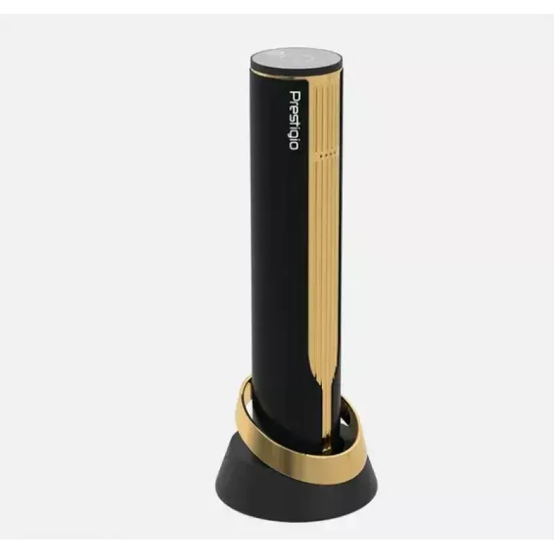 Electric wine opener Prestigio PWO104GD, Black/Gold, height 228 mm, weight 350 g