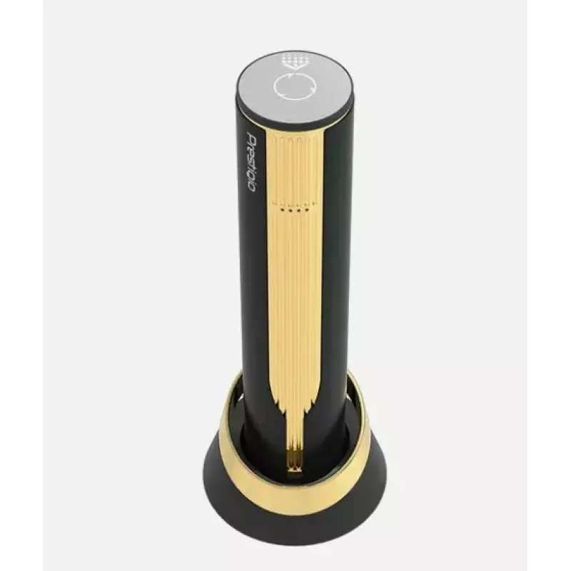 Electric wine opener Prestigio PWO104GD, Black/Gold, height 228 mm, weight 350 g