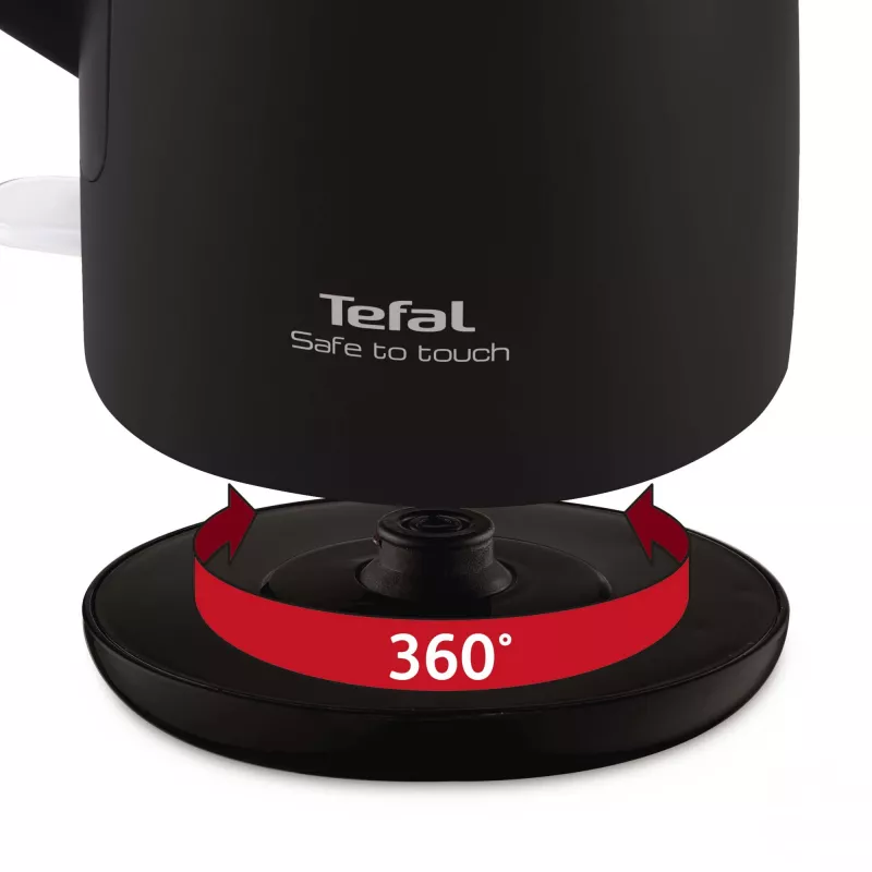 Tefal KO3718 electric kettle 1.5 L 2400 W Black, Stainless steel