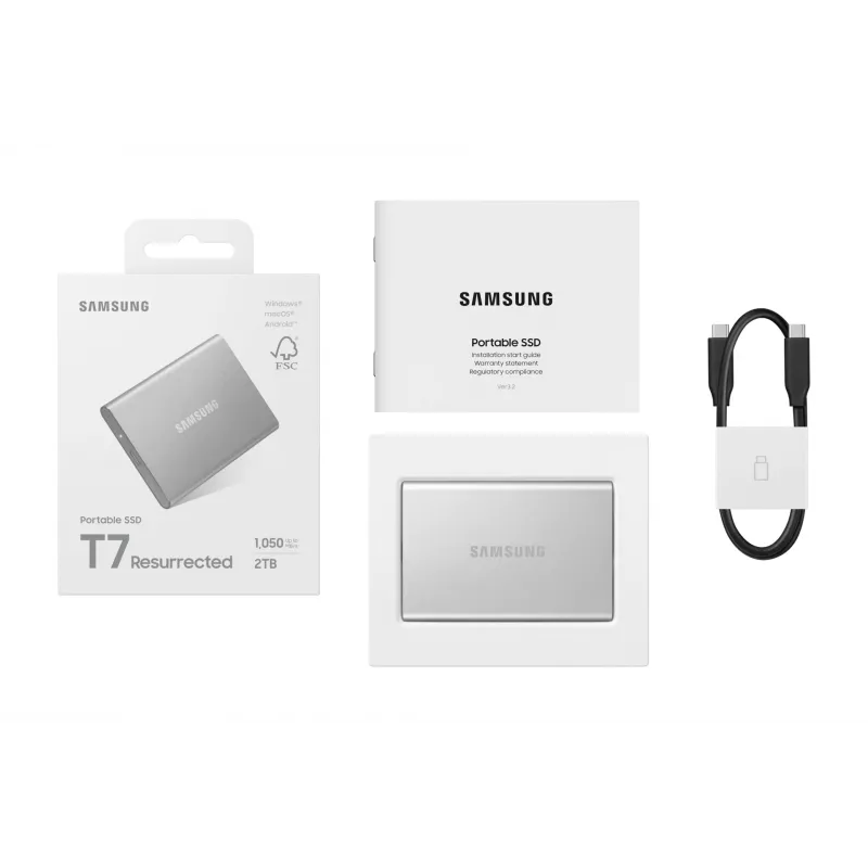 Samsung MU-PD2T0G/WW external solid state drive 2 TB USB Type-C 3.2 Gen 2 (3.1 Gen 2) Silver