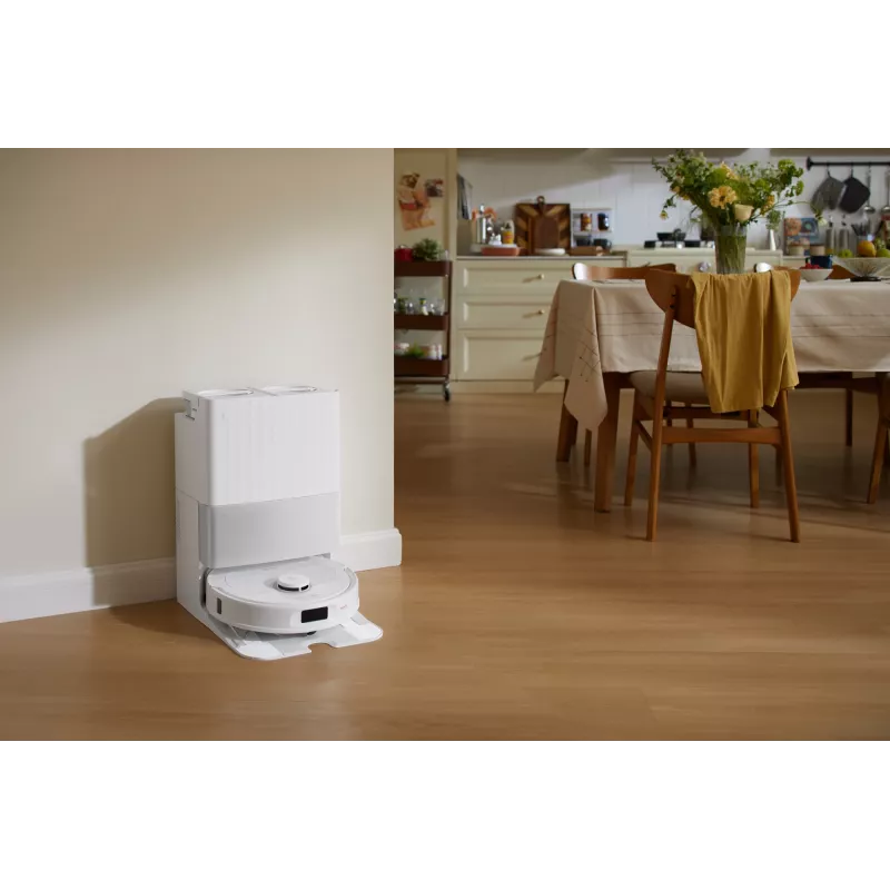 Robot vacuum cleaner Roborock Qrevo C Pro — white, 0.325 L dust bin, 180 min runtime, Li-Ion 5200 mAh, round shape