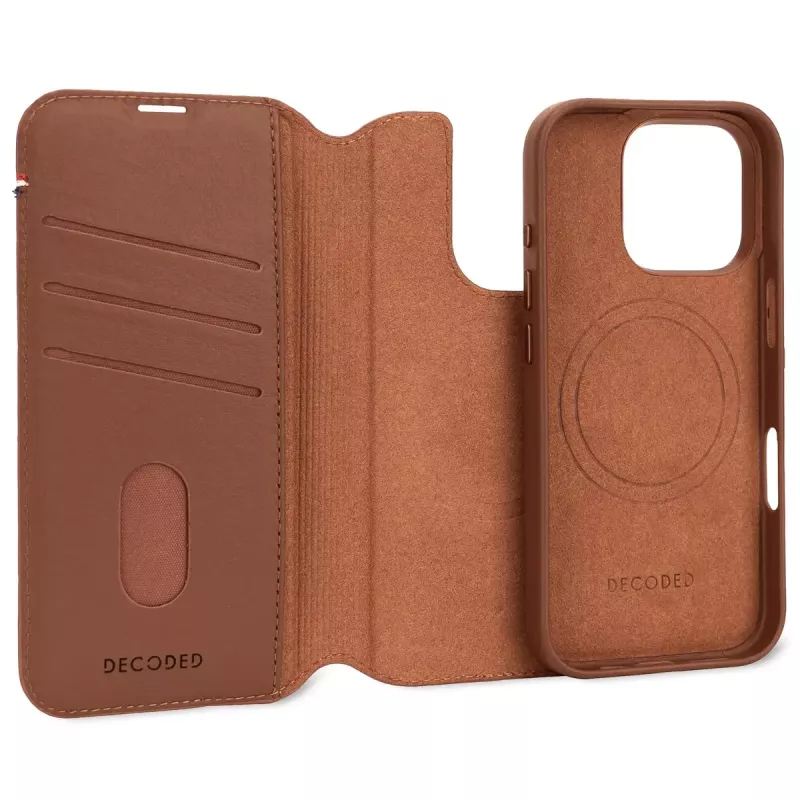 Wallet case Decoded iPhone 16 Pro Max Brown 3 card pockets