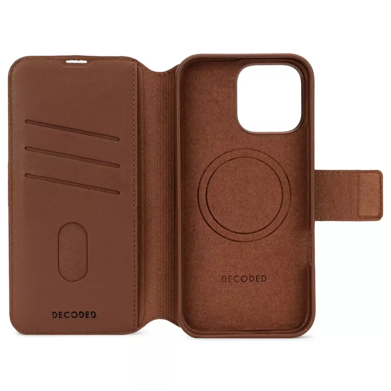 Wallet case Decoded iPhone 16 Pro Max Brown 3 card pockets