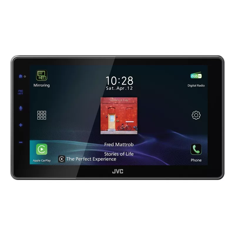 2-DIN JVC KW-M795DBW car multimedia receiver, 9 inch capacitive touchscreen, 200W, Wi‑Fi dual-band, Bluetooth, DAB+/FM/AM