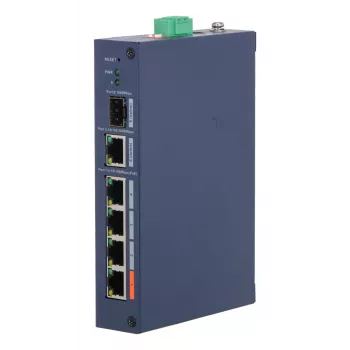 Managed Hardened Switch DAHUA CHS4106-4ET-60 — 6‑port, 4x PoE 10/100, L2, 4.8 Gbit/s, 8000 MAC