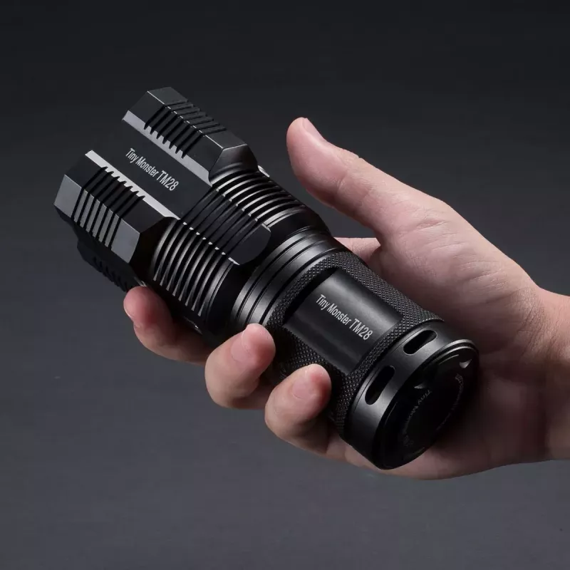 Hand flashlight Nitecore TM28, LED 4×, max 6000 lm, Li‑Ion, black, 142 mm length, 414 g