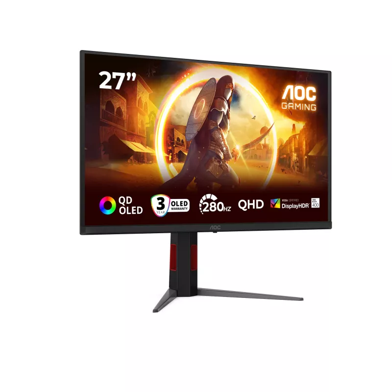 AOC G4 Q27G4ZD computer monitor 68.6 cm (27 inch) 2560 x 1440 pixels Quad HD QD-OLED Black, Red