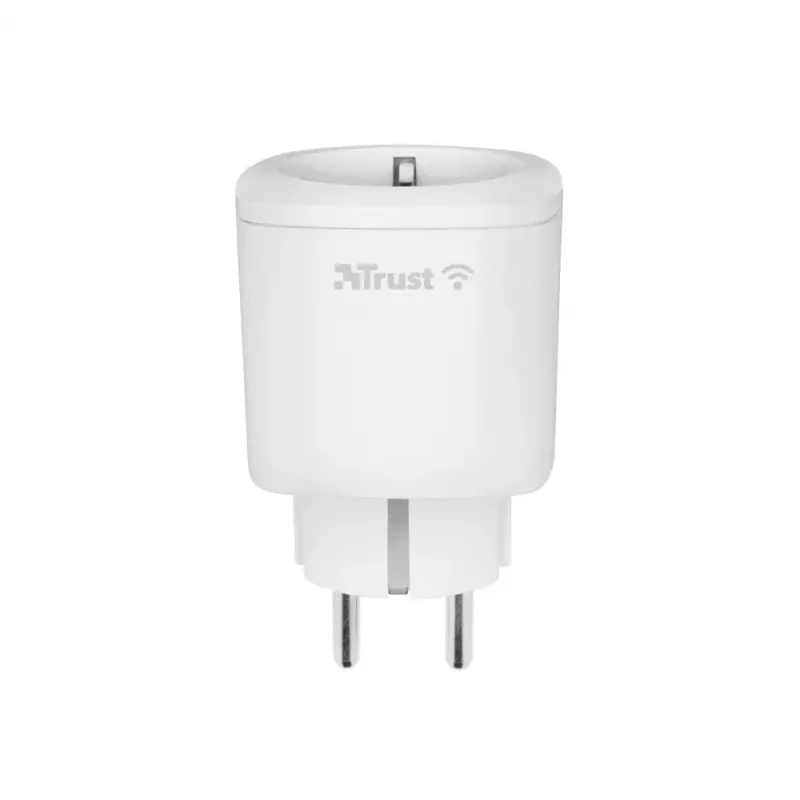 Smart plug TRUST 71301 — Wi‑Fi indoor socket, 3000 W, white, 52×52×86 mm