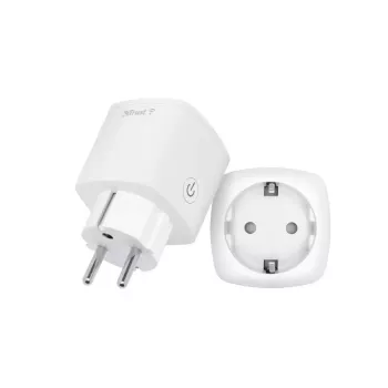 Smart plug TRUST 71301 — Wi‑Fi indoor socket, 3000 W, white, 52×52×86 mm