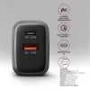 Wall charger AXAGON ACU-PQ67D, 67W, USB-C PD3.0 + USB-A QC4+, 2 outputs, LCD display, 100–240V