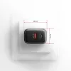 Wall charger AXAGON ACU-PQ67D, 67W, USB-C PD3.0 + USB-A QC4+, 2 outputs, LCD display, 100–240V
