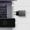 Wall charger AXAGON ACU-PQ67D, 67W, USB-C PD3.0 + USB-A QC4+, 2 outputs, LCD display, 100–240V