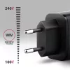 Wall charger AXAGON ACU-PQ67, 67W, PD3.0 + QC4+, 1x USB-C + 1x USB-A, 100–240V, grey/black