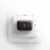 Wall charger AXAGON ACU-PQ67, 67W, PD3.0 + QC4+, 1x USB-C + 1x USB-A, 100–240V, grey/black