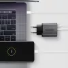 Wall charger AXAGON ACU-PQ67, 67W, PD3.0 + QC4+, 1x USB-C + 1x USB-A, 100–240V, grey/black