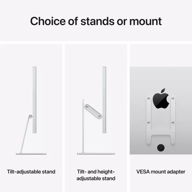 Monitor Apple Studio Display 27 inch 5K (5120×2880) LED, Standard glass, VESA mount, Silver