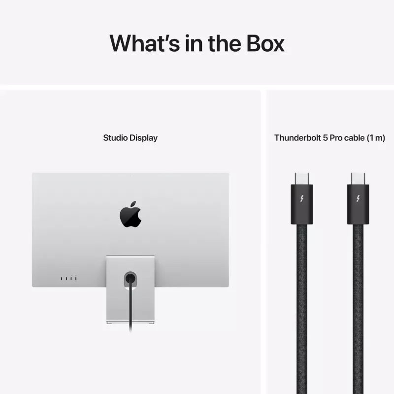 Monitor Apple Studio Display 27 inch (68.6 cm) 5K Ultra HD LED, Nano-texture glass, VESA mount adapter, Silver
