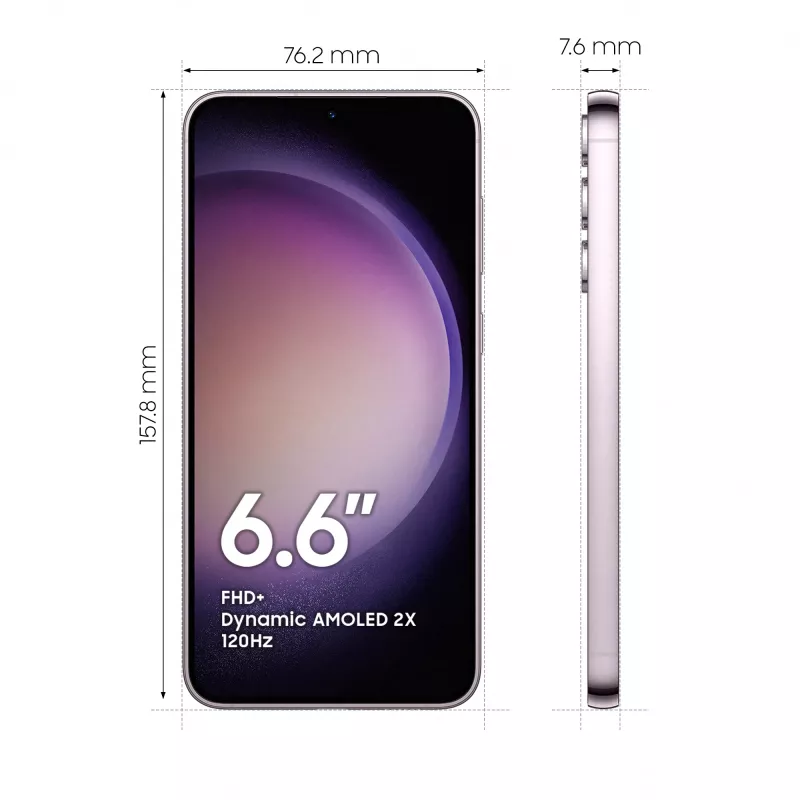 Samsung Galaxy S23+ SM-S916B 16.8 cm (6.6 inch) Dual SIM Android 13 5G USB Type-C 8 GB 256 GB 4700 mAh Lavender