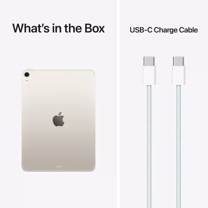 Tablet Apple iPad Air 11 inch Wi‑Fi + Cellular 128GB, M4, 12GB RAM, 11-inch LED 2360×1640, 5G, Starlight