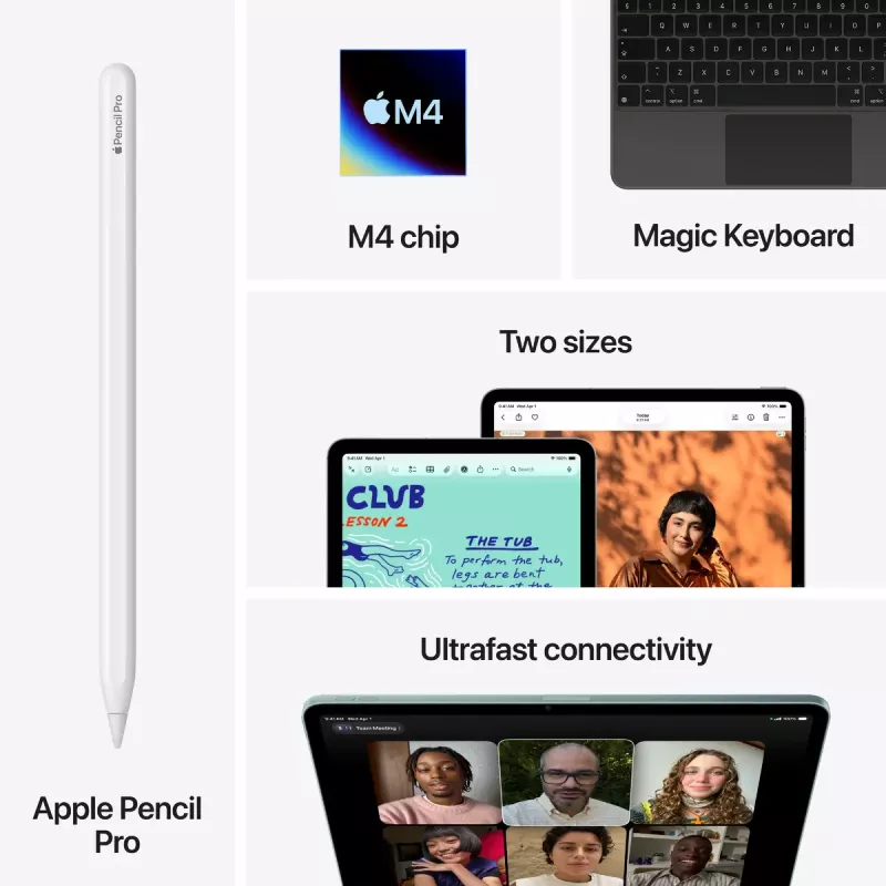 Tablet Apple iPad Air 11 inch Wi‑Fi + Cellular 256GB, M4, 12GB RAM, 5G, Blue