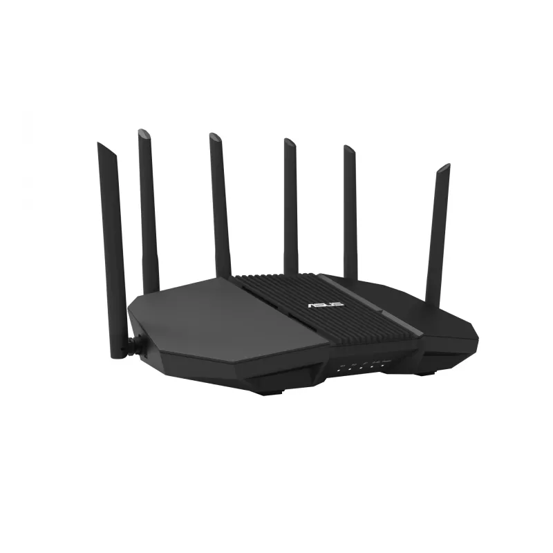 Tabletop router ASUS RT-BE90U BE9400 AiMesh — Tri-band Wi‑Fi 7 (2.4/5/6 GHz), 9400 Mbps, 2.5 Gigabit Ethernet, 4× RJ‑45 LAN, USB, Black