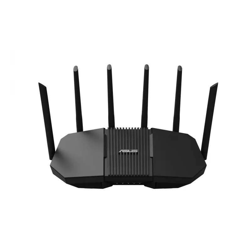 Tabletop router ASUS RT-BE90U BE9400 AiMesh — Tri-band Wi‑Fi 7 (2.4/5/6 GHz), 9400 Mbps, 2.5 Gigabit Ethernet, 4× RJ‑45 LAN, USB, Black