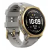 Smartwatch Amazfit T-rex 3 Pro 44 mm, 1.32 inch AMOLED 466×466, 16 GB, 64 MB RAM, GPS, Wi‑Fi, waterproof 45 m, Gold case, Grey silicone band