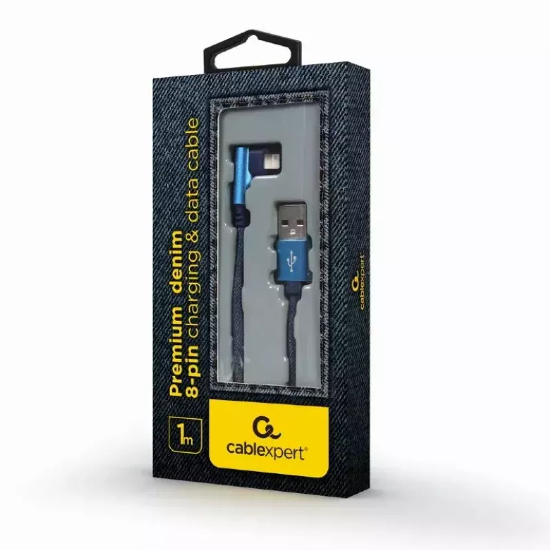 USB 2.0 data cable Gembird CC-USB2J-AMLML-1M-BL — USB A to Micro-USB B/Lightning, 1 m, Blue/Black