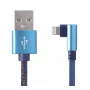 USB 2.0 data cable Gembird CC-USB2J-AMLML-1M-BL — USB A to Micro-USB B/Lightning, 1 m, Blue/Black