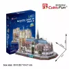 3D Puzzle CubicFun Notre Dame (Light) — model DA-20509, lightweight illuminated edition