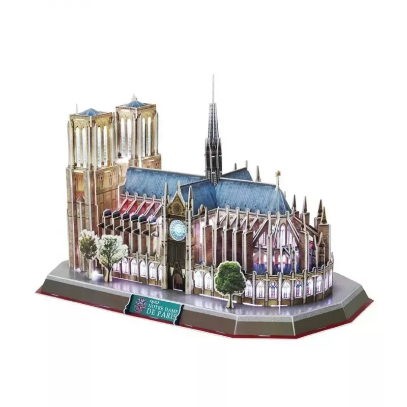 3D Puzzle CubicFun Notre Dame (Light) — model DA-20509, lightweight illuminated edition