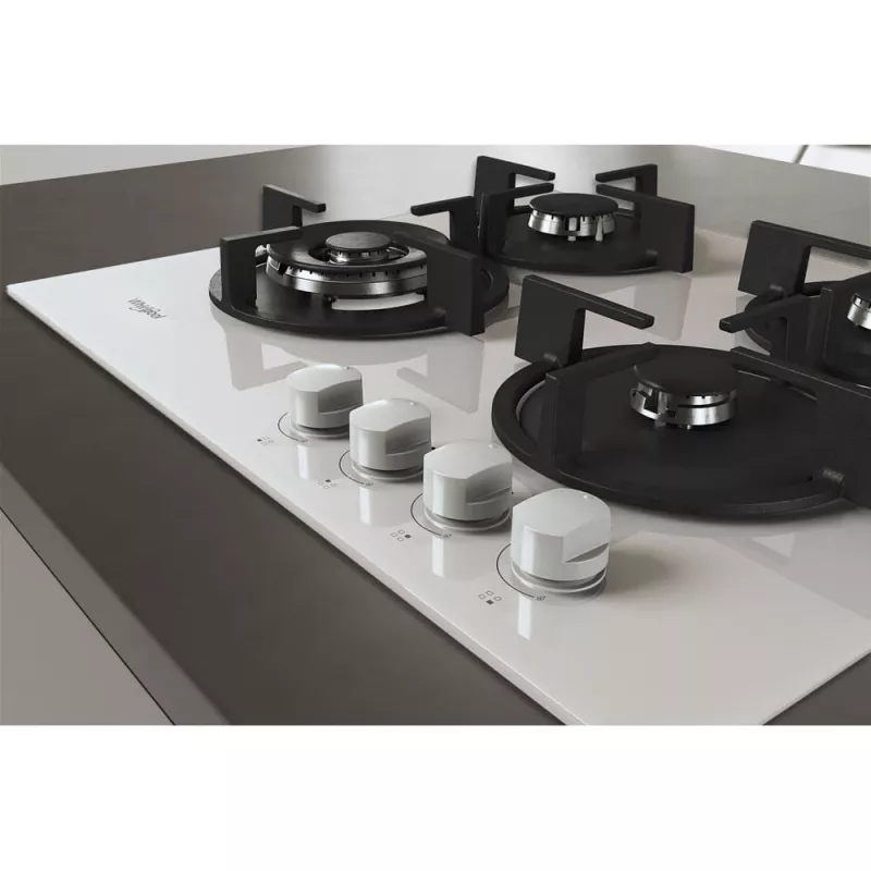 Whirlpool AKT 625/WH Black, White Built-in 60 cm Gas 4 zone(s)