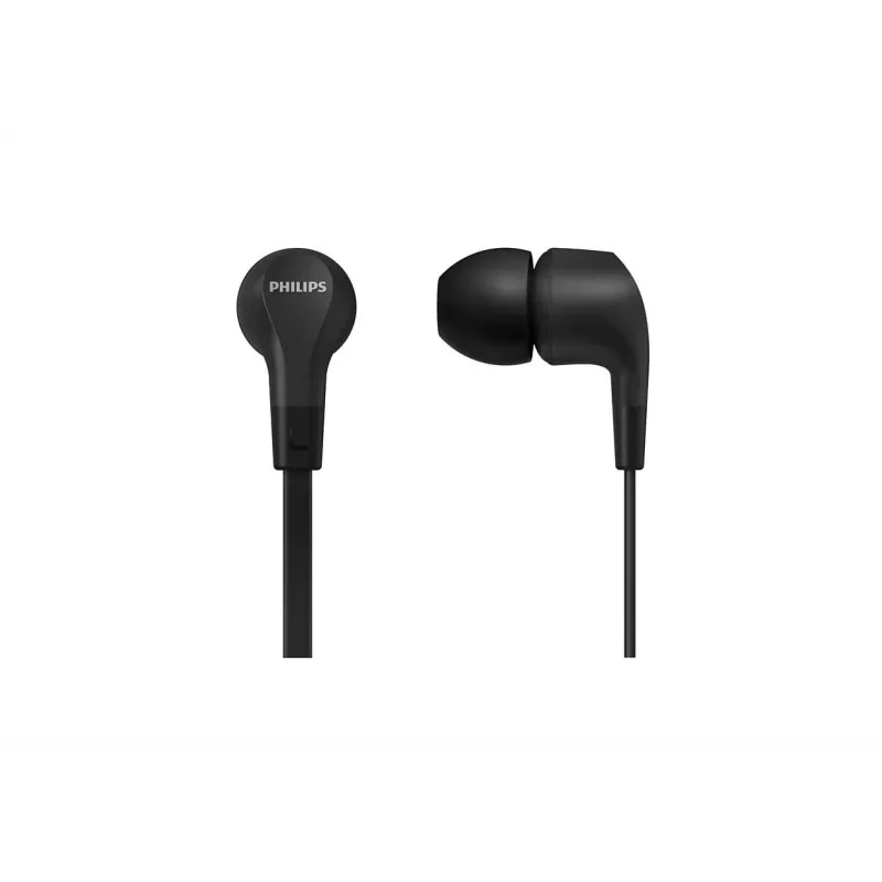 Wired in-ear headset Philips TAE1105BK/00 — black, intraaural, 1.2 m cable, 14.7 g