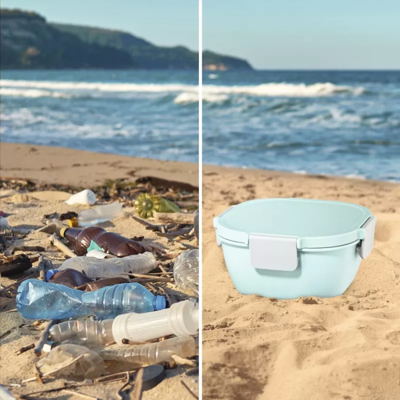 Hama 00181585 lunch box Lunch container 1.7 L Polypropylene (PP), Silicone Grey, Light Blue 1 pc(s)
