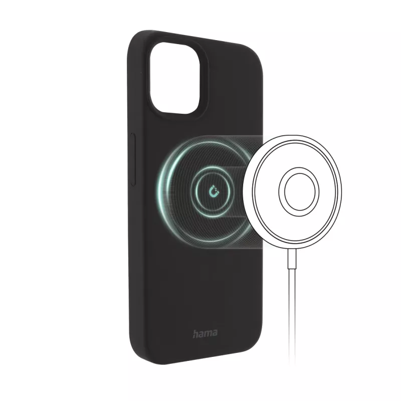 Hama MagCase Finest Feel PRO mobile phone case 15.5 cm (6.1 inch) Cover Black