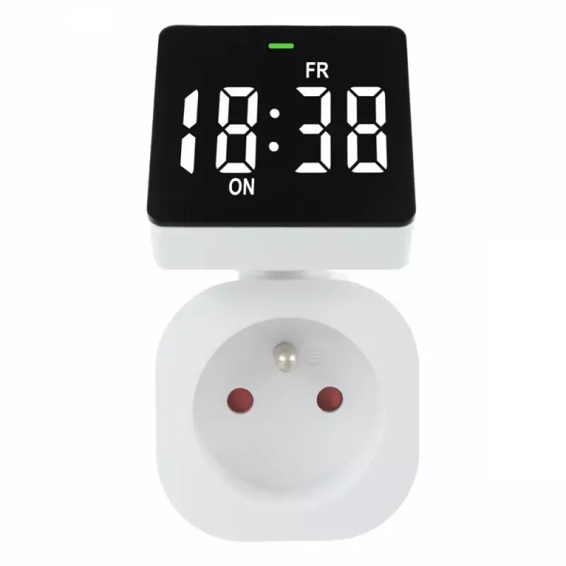 Digital timer switch GreenBlue GB610E, max load 16A, IP20, programmable on/off cycles
