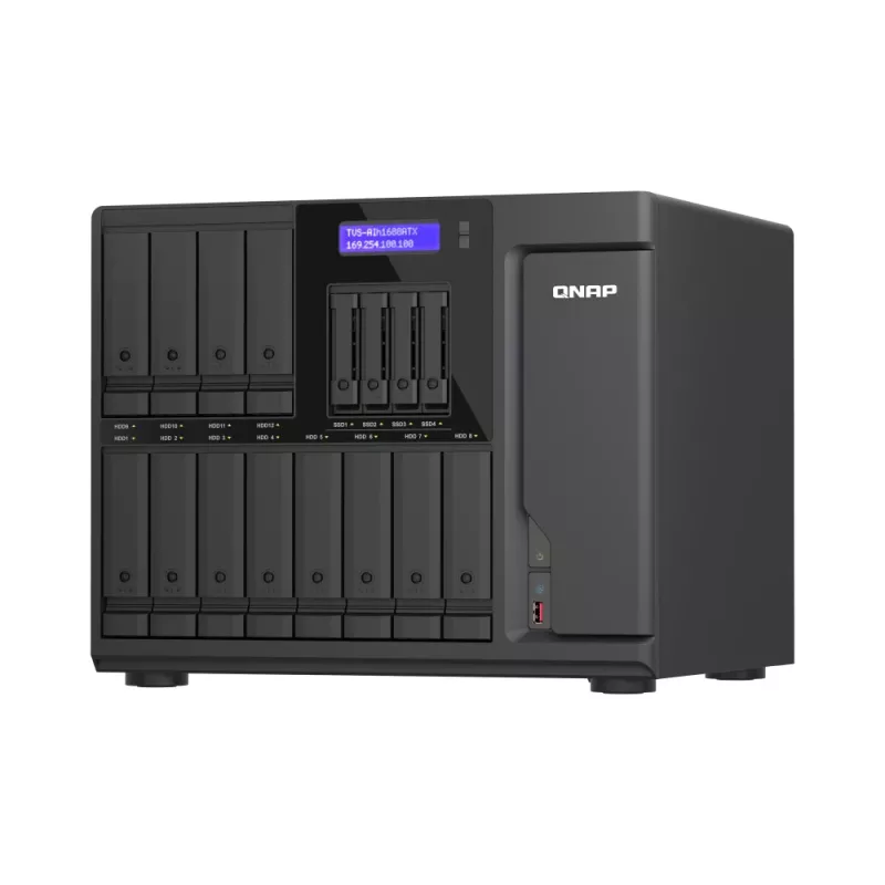 QNAP TVS-AIH1688ATX-U7-32G NAS/storage server Tower 32 GB DDR5 0 TB QuTS hero Black