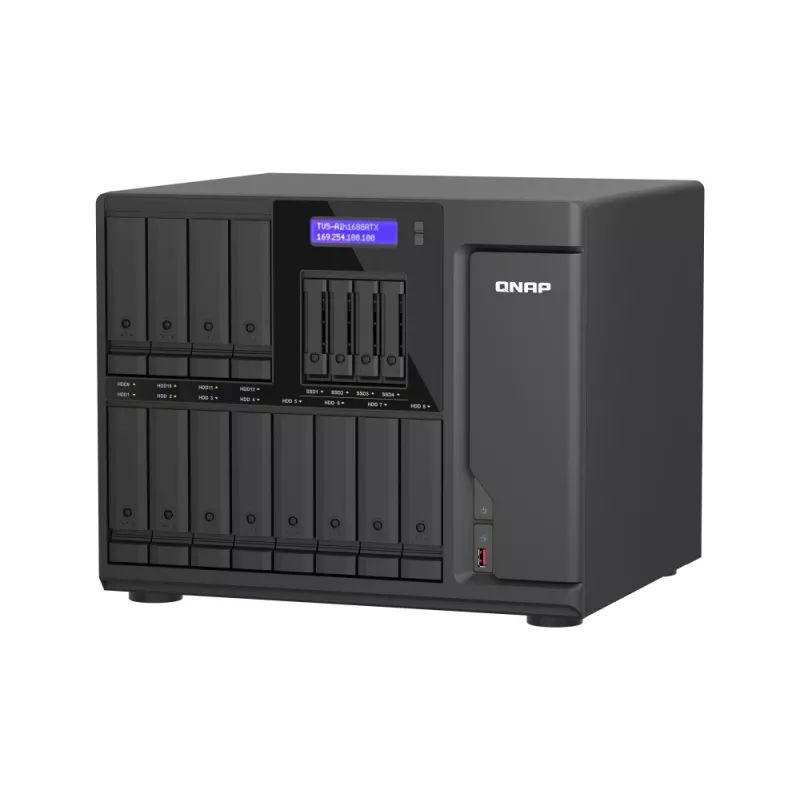 QNAP TVS-AIH1688ATX-U7-32G NAS/storage server Tower 32 GB DDR5 0 TB QuTS hero Black