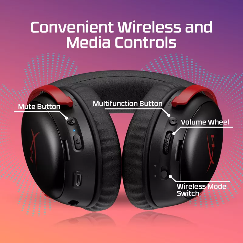 HyperX Cloud III S Wireless - Gaming Headset (Black)