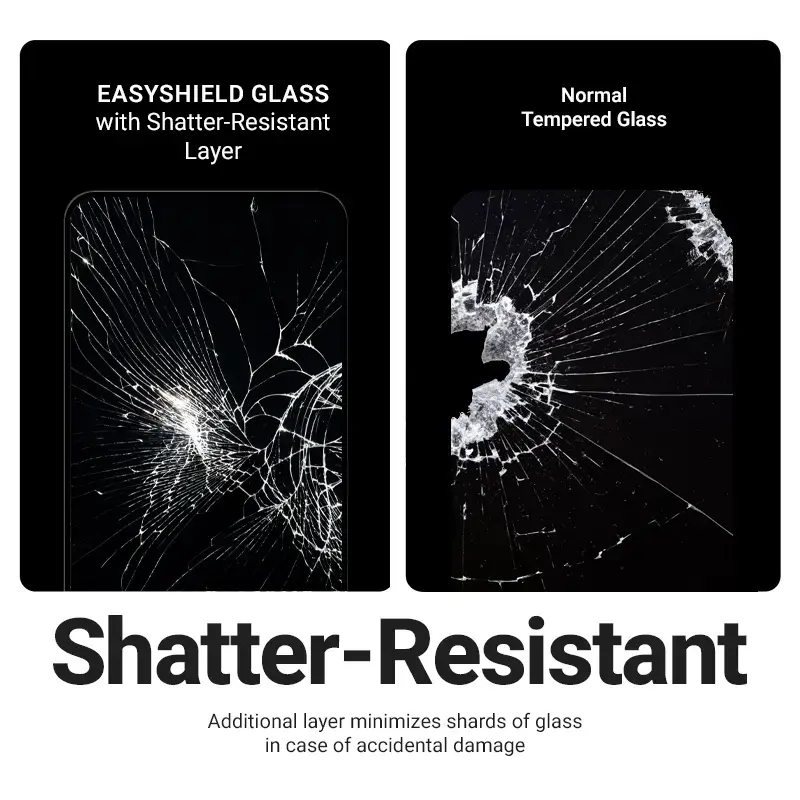 Tempered Glass Screen Protector Crong EasyShield 2-Pack for iPhone 17 / 17 Pro / 16 Pro, Aluminosilicate, Glossy