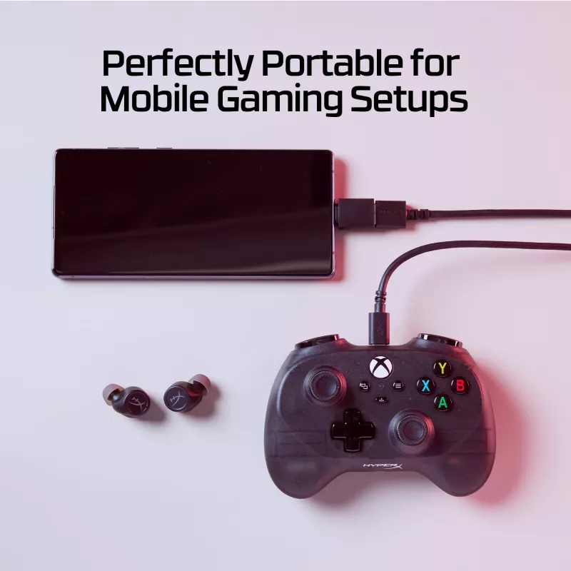 HyperX Clutch Tanto Mini WD Gaming Controller, Joystick, Xbox, Xbox One, Wired, USB, Black, 2.95 m
